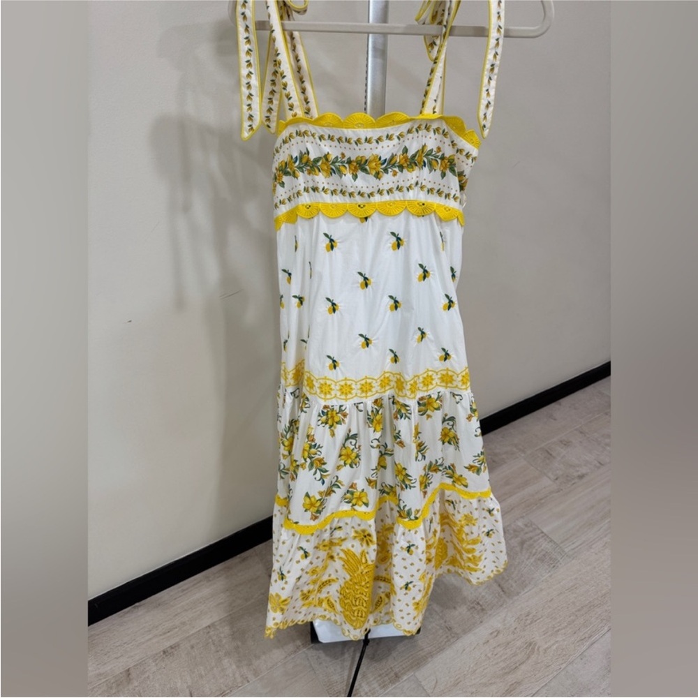 FARM Rio Sicily Richelieu Sleeveless Midi-Dress - Picture 3 of 14